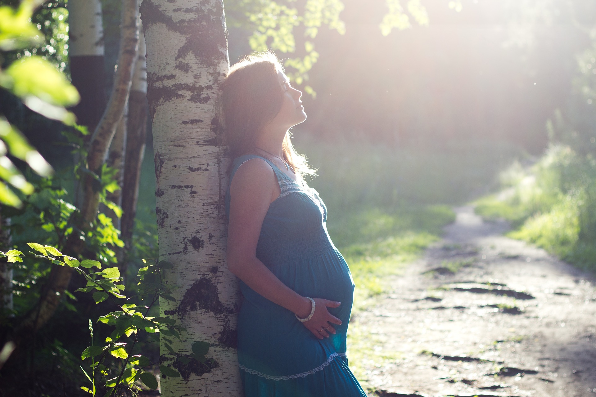 Pregnant Woman Enjoying Sunshine